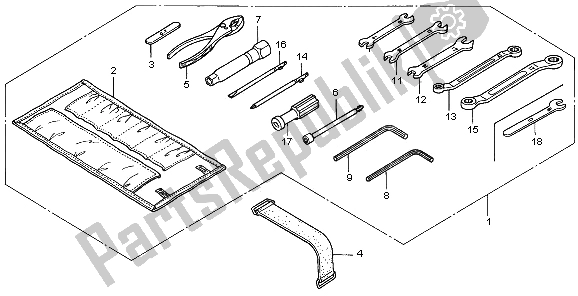 Tutte le parti per il Utensili del Honda GL 1800A 2006