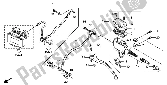 Todas las partes para Cilindro Maestro Del Freno Trasero de Honda FJS 400 2011