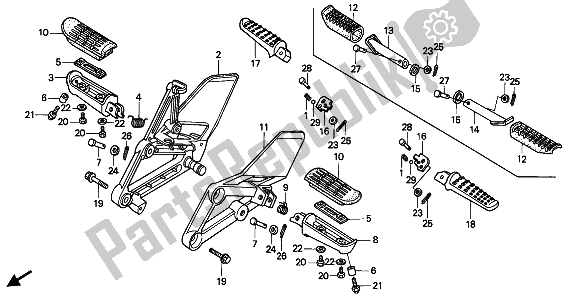 Tutte le parti per il Passo del Honda CBR 600F 1991