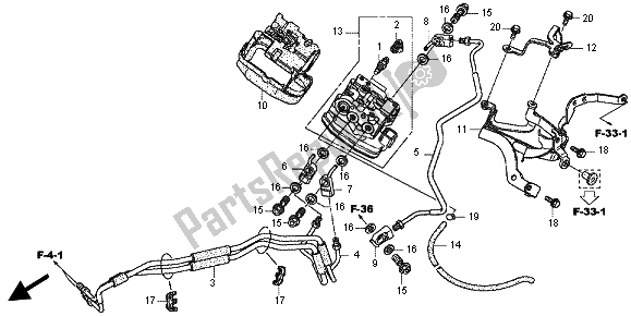 Wszystkie części do Przedni Zespó? Zaworów Honda CBR 600 RA 2012