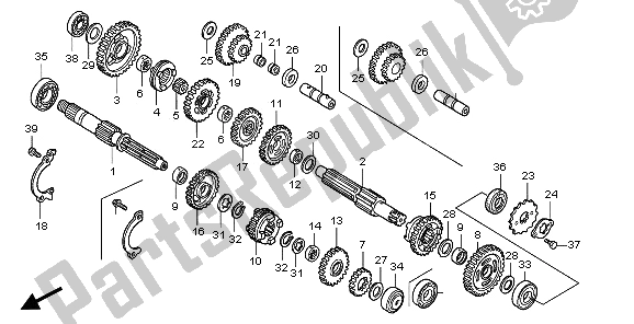 Tutte le parti per il Trasmissione del Honda TRX 300 EX Sportrax 2006