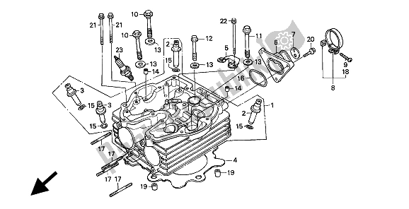 Todas las partes para Cabeza De Cilindro de Honda XR 250R 1994