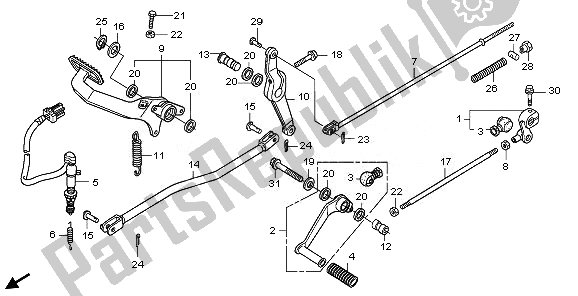 Todas las partes para Pedal de Honda VT 750 CA 2008