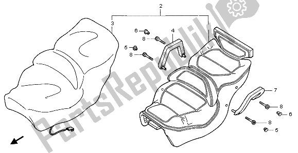 Todas las partes para Asiento de Honda GL 1500 SE 1996
