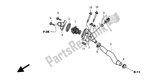 Tutte le parti per il Termostato del Honda NC 700 XA 2012