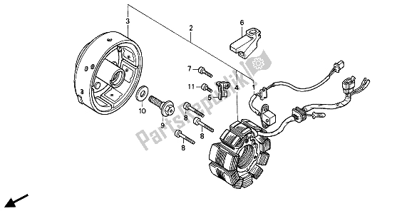 Wszystkie części do Generator Honda CB 250 1994