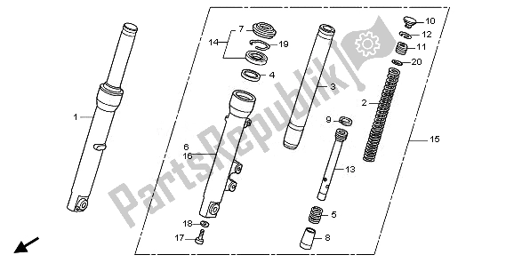 Tutte le parti per il Forcella Anteriore del Honda SH 125 2011