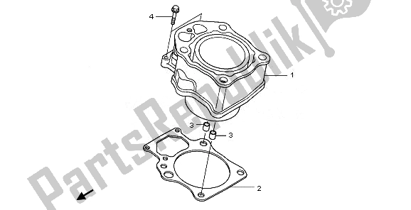 All parts for the Cylinder of the Honda TRX 420 FA Fourtrax Rancher AT 2011