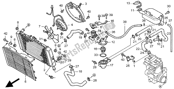 Todas las partes para Radiador de Honda CB 500 1999