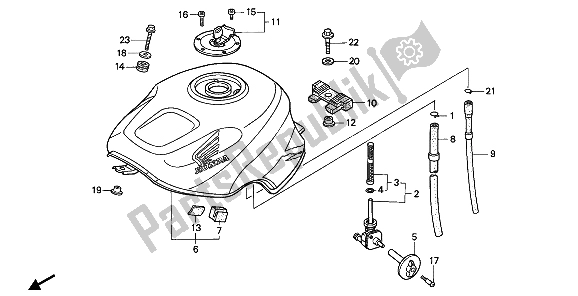 Todas as partes de Tanque De Combustível do Honda CBR 900 RR 1993