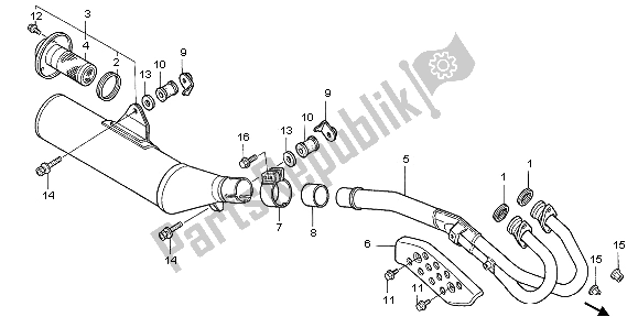 All parts for the Exhaust Muffler of the Honda TRX 400 EX Sportrax 2002