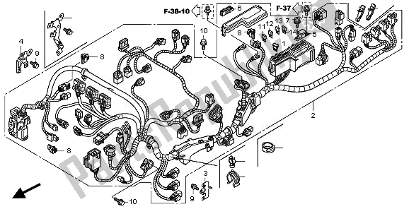 All parts for the Wire Harness of the Honda VFR 1200F 2011