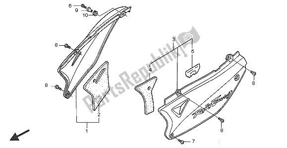 Wszystkie części do Boczna Ok? Adka Honda XL 650V Transalp 2005