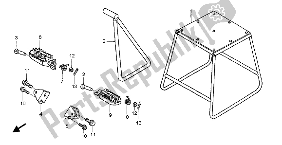 Todas las partes para Soporte Y Paso de Honda CRF 250R 2004