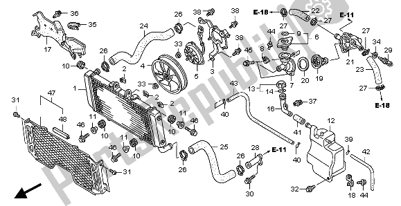 Tutte le parti per il Termosifone del Honda CB 1300 2007