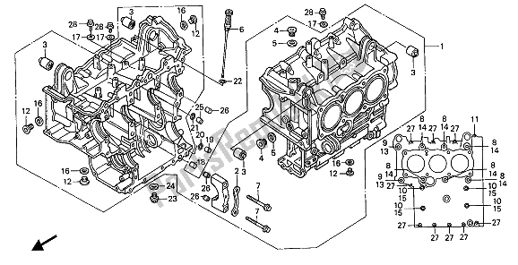 Todas las partes para Bloque Cilíndrico de Honda GL 1500 1988