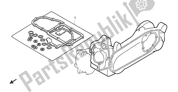 All parts for the Eop-2 Gasket Kit B of the Honda SH 125 2005