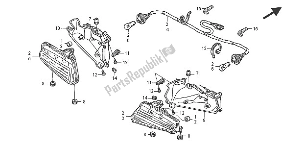 Alle onderdelen voor de Achterlicht van de Honda TRX 650 FA Fourtrax Rincon 2005