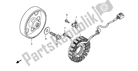 All parts for the Generator of the Honda CBF 1000 FA 2011