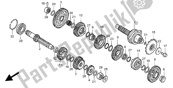 All parts for the Transmission of the Honda CB 750F2 1999