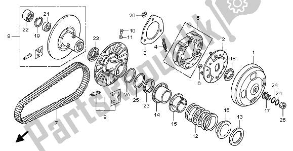 Todas las partes para Cara Conducida de Honda SH 300 2010