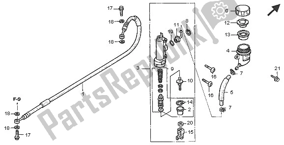 Wszystkie części do Rr. G?ówny Cylinder Hamulca Honda CR 85 RB LW 2005