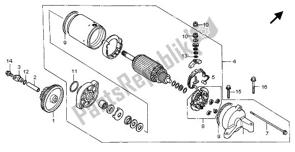 Todas las partes para Motor De Arranque de Honda CBR 1000F 1995