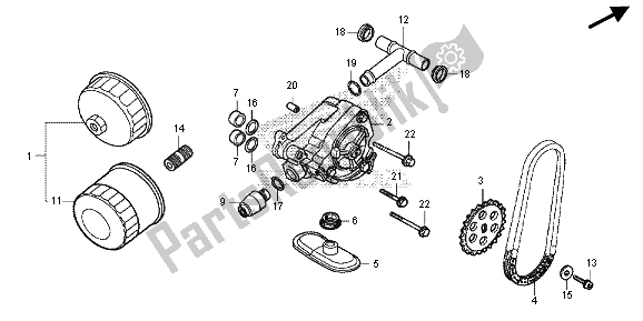 Tutte le parti per il Pompa Dell'olio del Honda VT 750C2S 2013