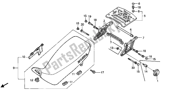 Tutte le parti per il Posto A Sedere del Honda NX 650 1989