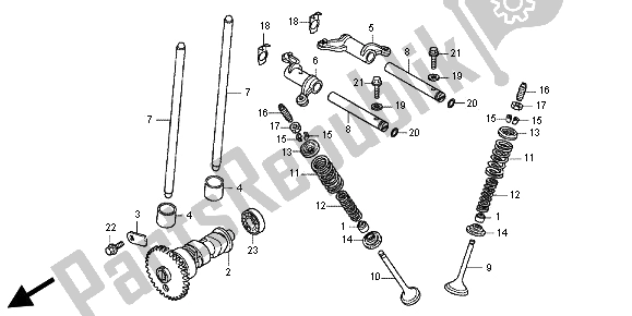 Tutte le parti per il Albero A Camme E Valvola del Honda TRX 500 FE Foretrax Foreman ES 2012