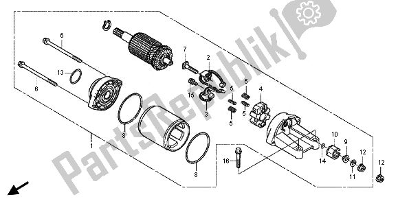 Todas las partes para Motor De Arranque de Honda FJS 600D 2011