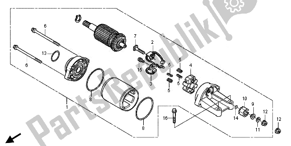 Tutte le parti per il Motorino Di Avviamento del Honda FJS 600D 2011