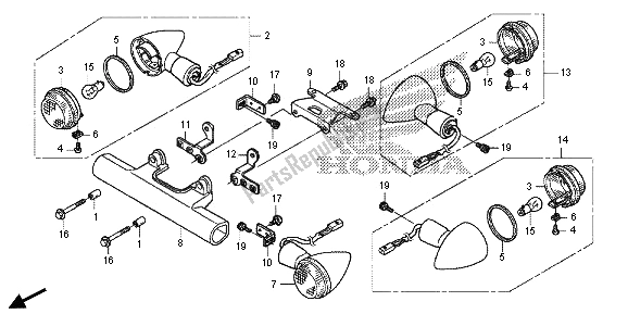 Tutte le parti per il Winker del Honda VT 750 CS 2013