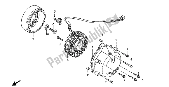All parts for the Generator of the Honda VF 750C 1999