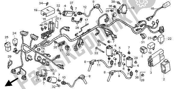 All parts for the Wire Harness of the Honda VFR 750F 1997