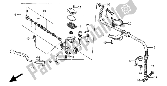 Todas las partes para Fr. Cilindro Maestro Del Freno de Honda SLR 650 1998