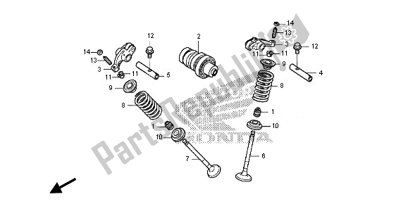 All parts for the Camshaft & Valve of the Honda CRF 125F SW 2014