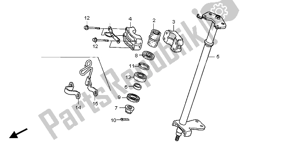 All parts for the Steering Shaft of the Honda TRX 300 EX Sportrax 2007