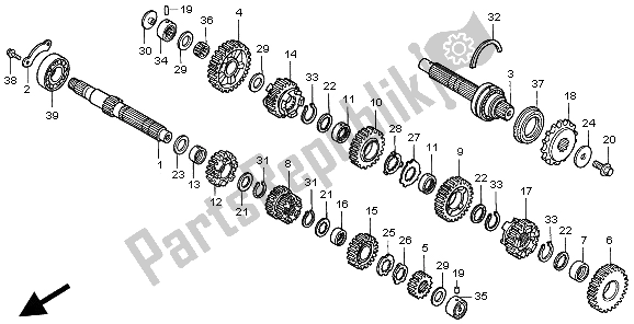 All parts for the Transmission of the Honda CBR 900 RR 1999