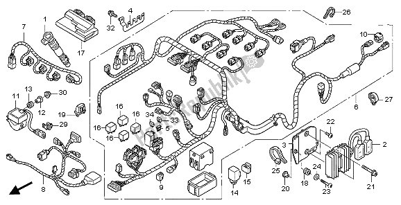 Todas las partes para Arnés De Cables de Honda CBR 1000 RR 2006