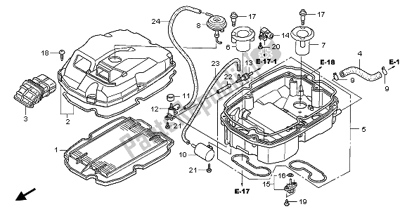 Toutes les pièces pour le Purificateur D'air du Honda VFR 800A 2003