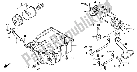 Toutes les pièces pour le Pompe à Huile Et Carter D'huile Et Filtre à Huile du Honda CBR 1100 XX 2003