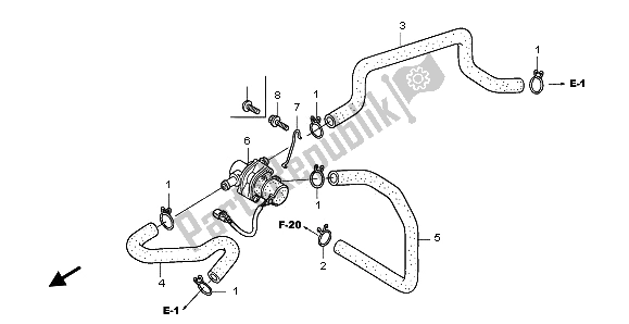 Tutte le parti per il Valvola Di Controllo Iniezione Aria del Honda VTX 1800C 2003