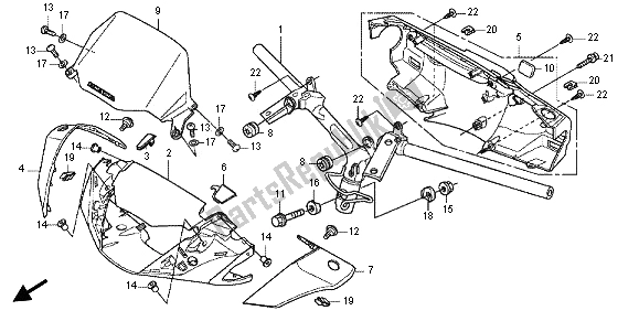 All parts for the Handle Pipe & Handle Cover of the Honda SH 125 2012