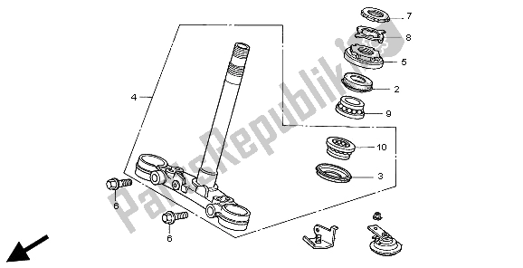 Todas as partes de Haste De Direção do Honda CB 500 1998