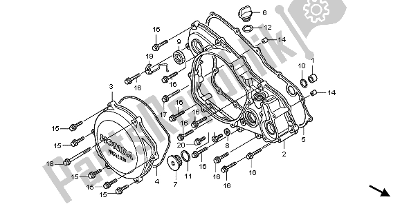 Todas las partes para R. Tapa Del Cárter de Honda CRF 450R 2006