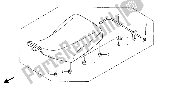 Wszystkie części do Siedzenie Honda TRX 400 FA 2007