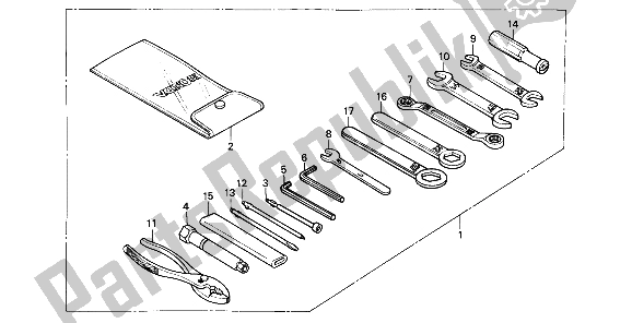 Todas las partes para Herramientas de Honda CBR 1000F 1988