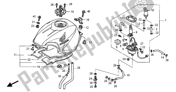 Wszystkie części do Zbiornik Paliwa Honda CBR 600F 2001