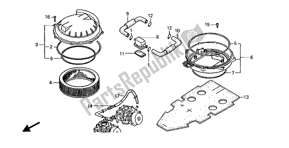 Todas las partes para Filtro De Aire de Honda ST 1100 1994